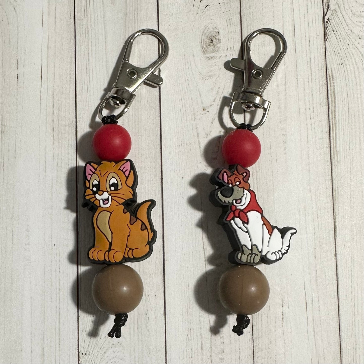 Orange Kitten Movie Zipper Pulls