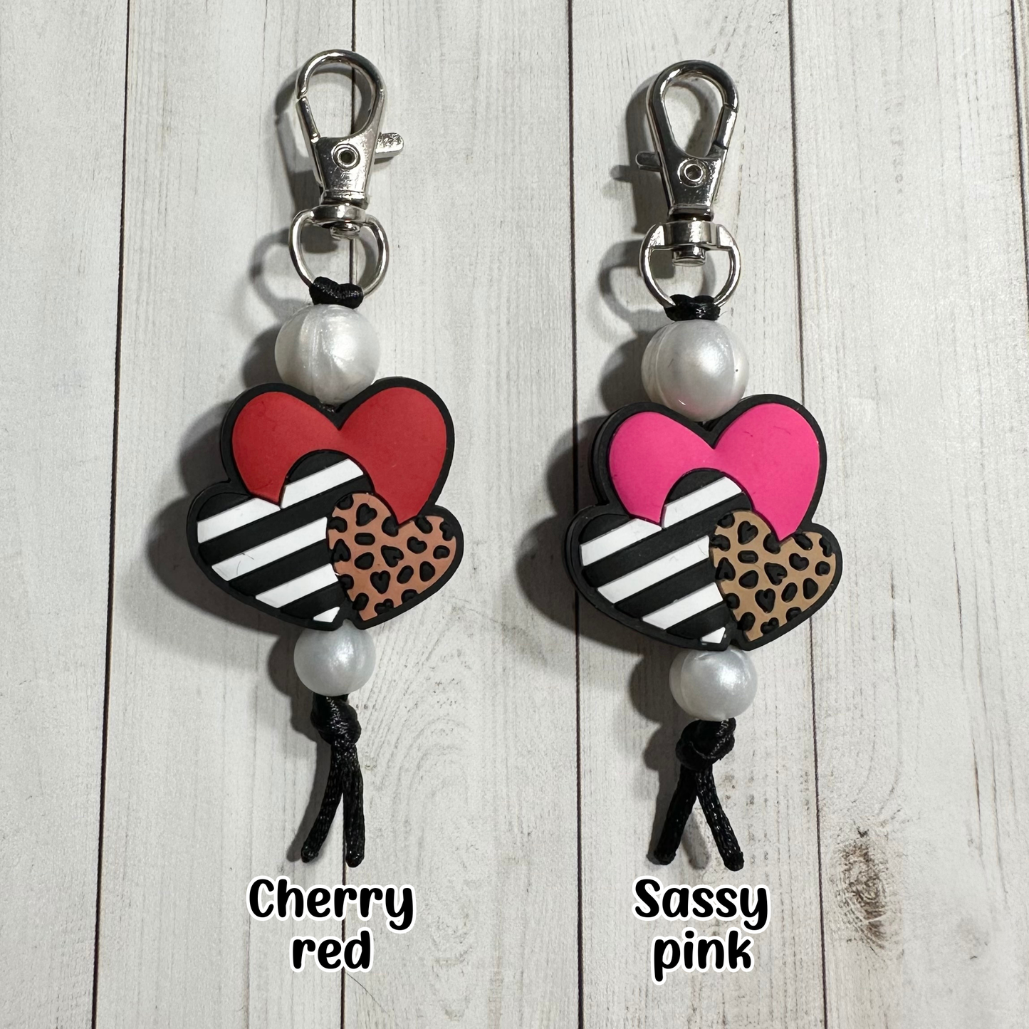Triple Heart Zipper Pulls