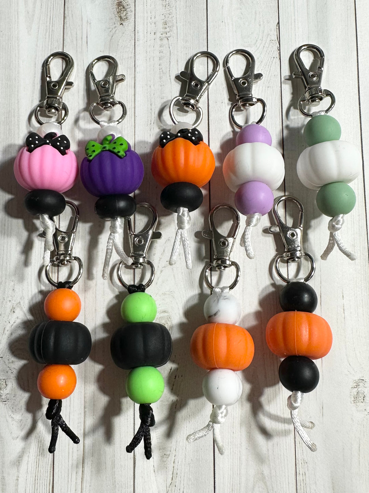 3D Pumpkin Zipper Pulls