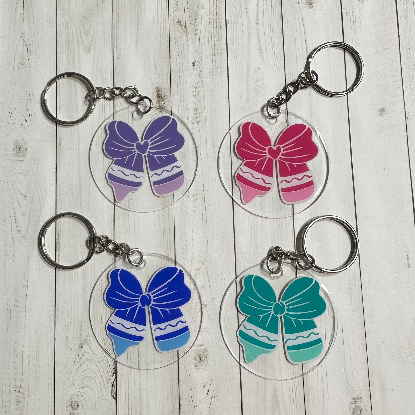 Crayon Bow Acrylic Keychain