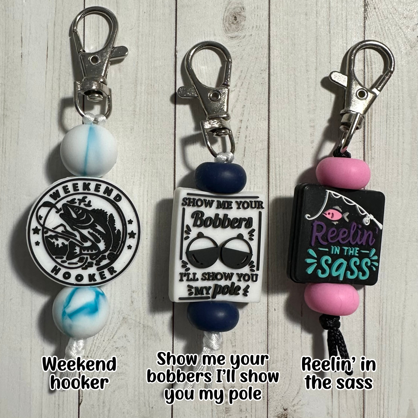 Funny Fishing Zipper Pulls