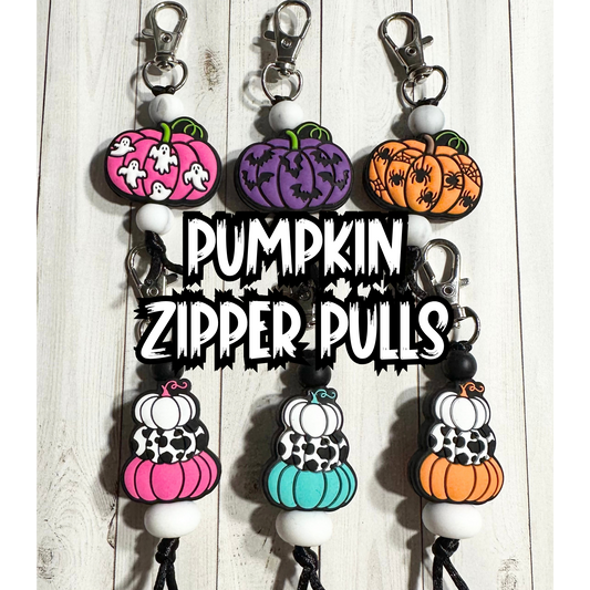 Pumpkin Zipper Pulls