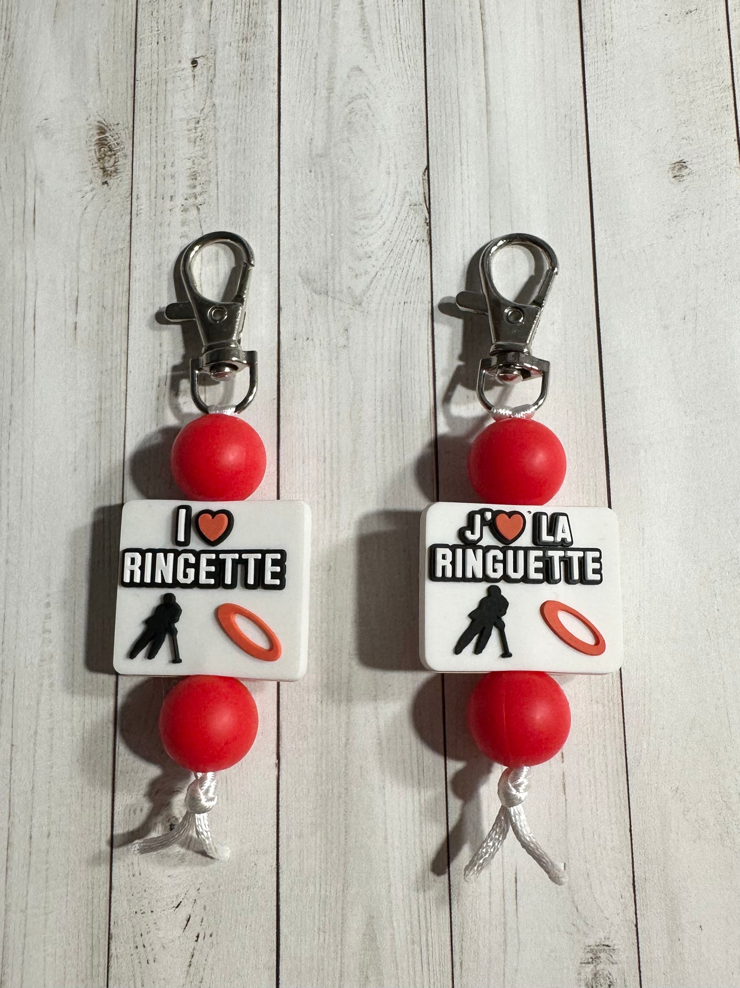 Ringette Zipper Pull