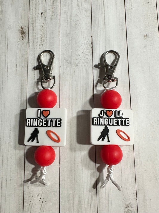 Ringette Zipper Pull