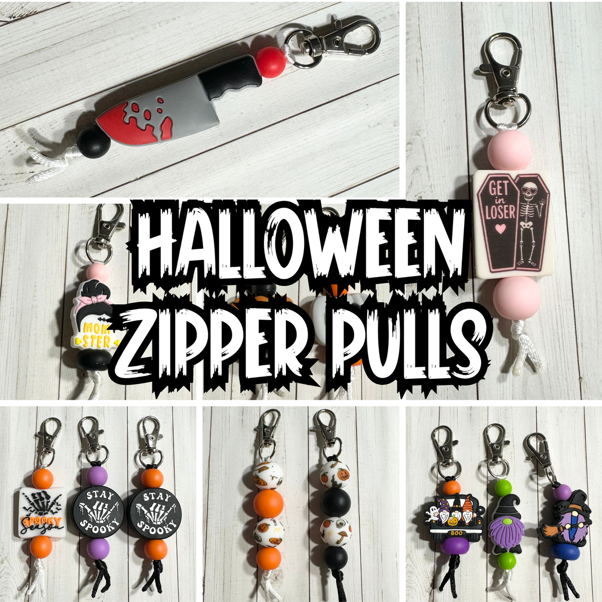 Halloween Zipper Pulls
