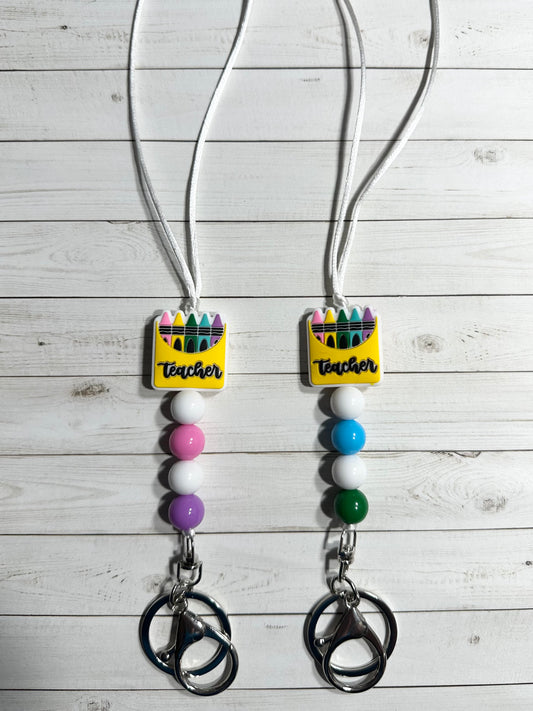 Teacher Crayon Box Lanyards