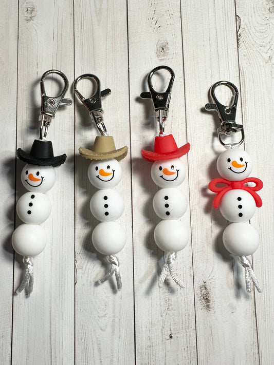 3D Snowman Zipper Pulls