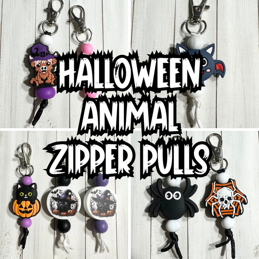 Halloween Animal Zipper Pulls