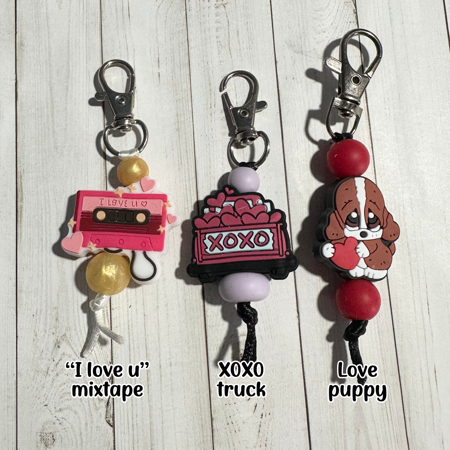Valentine's Day Zipper Pulls