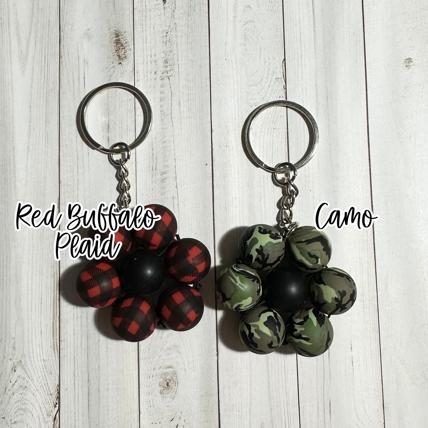 Beaded Flower Keychains