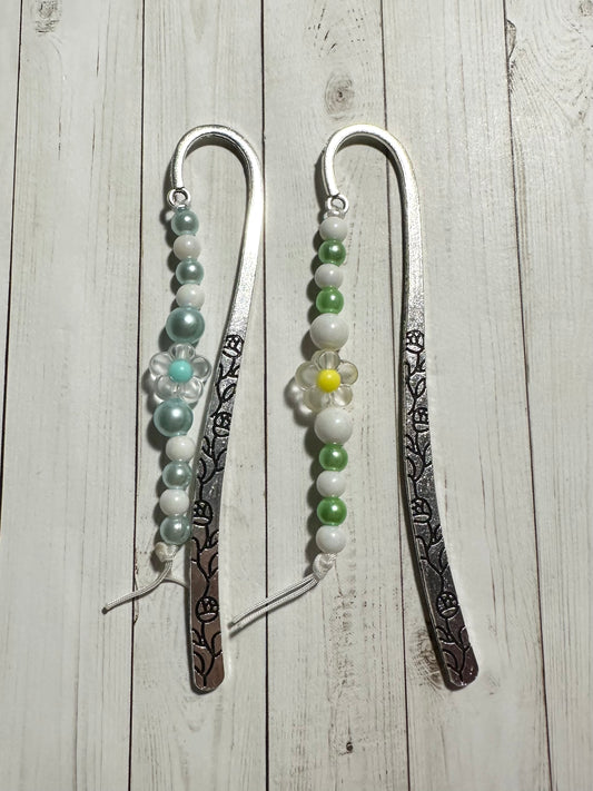 Acrylic Flower Beaded Bookmarks