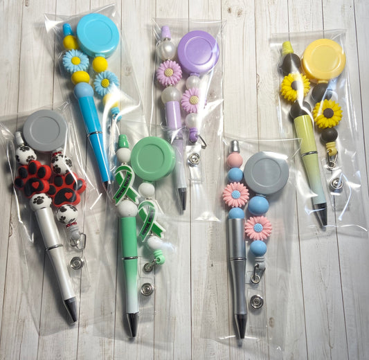 Pen & Badge Reel Set