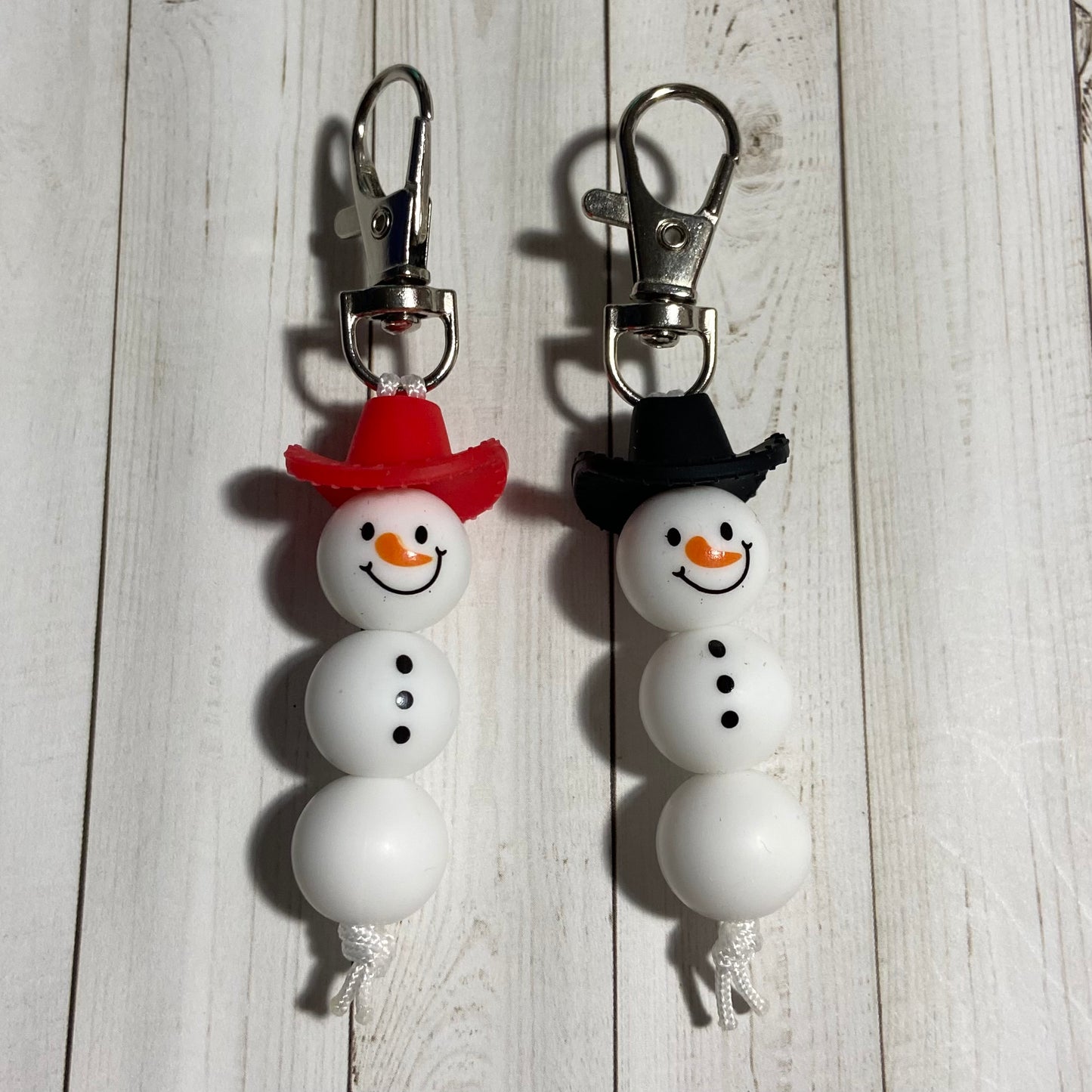 Cowboy Snowman Zipper Pulls