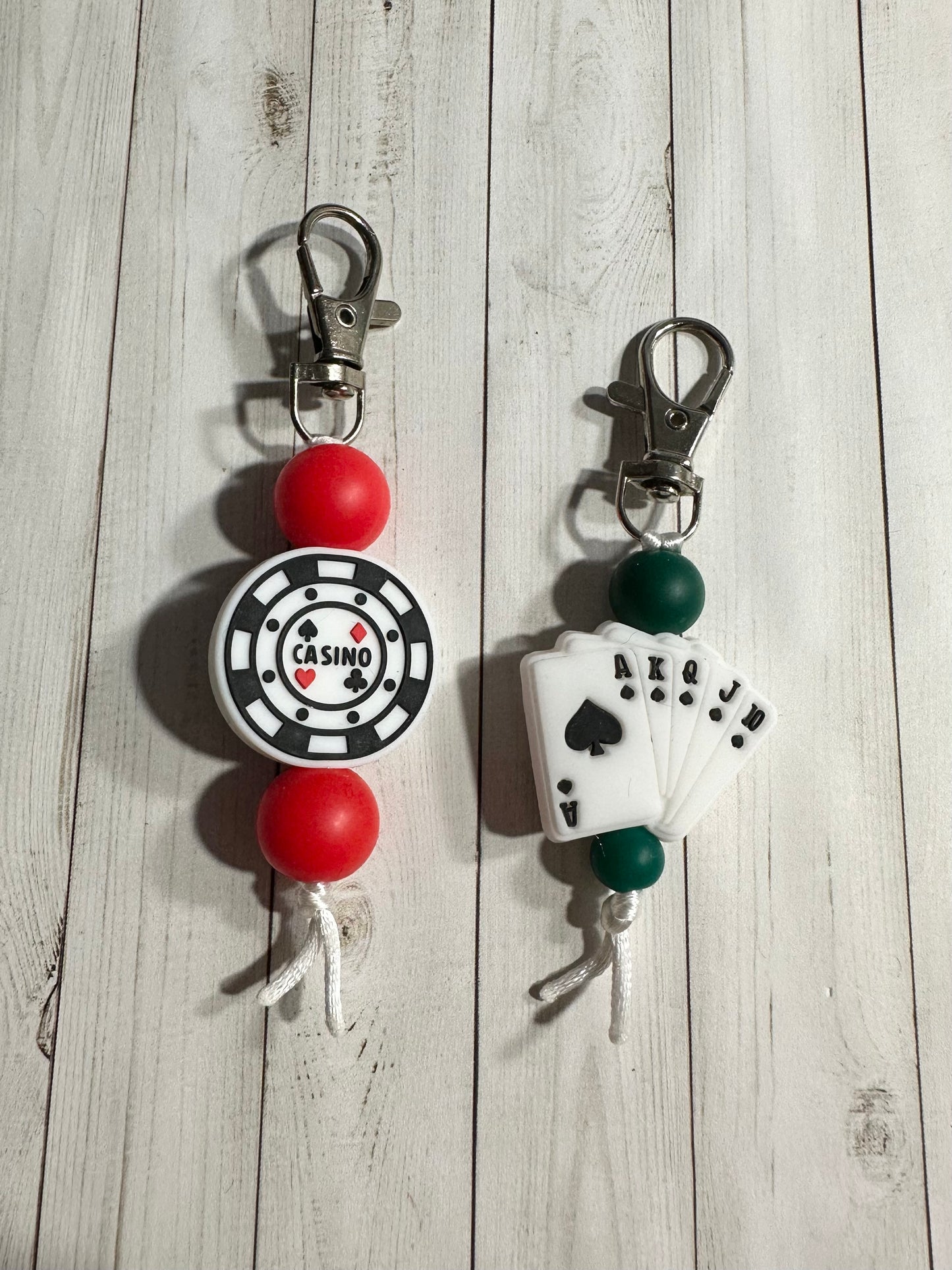 Gambling Zipper Pull