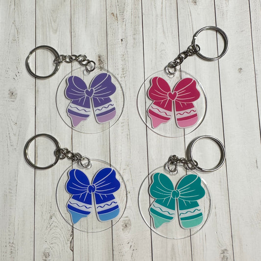 Crayon Bow Acrylic Keychain