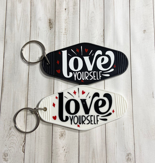 Love Yourself Motel Keychain