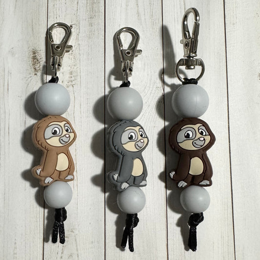 Sloth Zipper Pulls