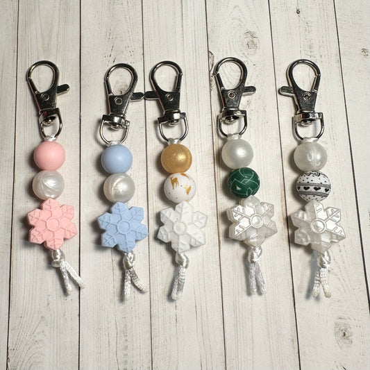 Snowflakes Zipper Pulls