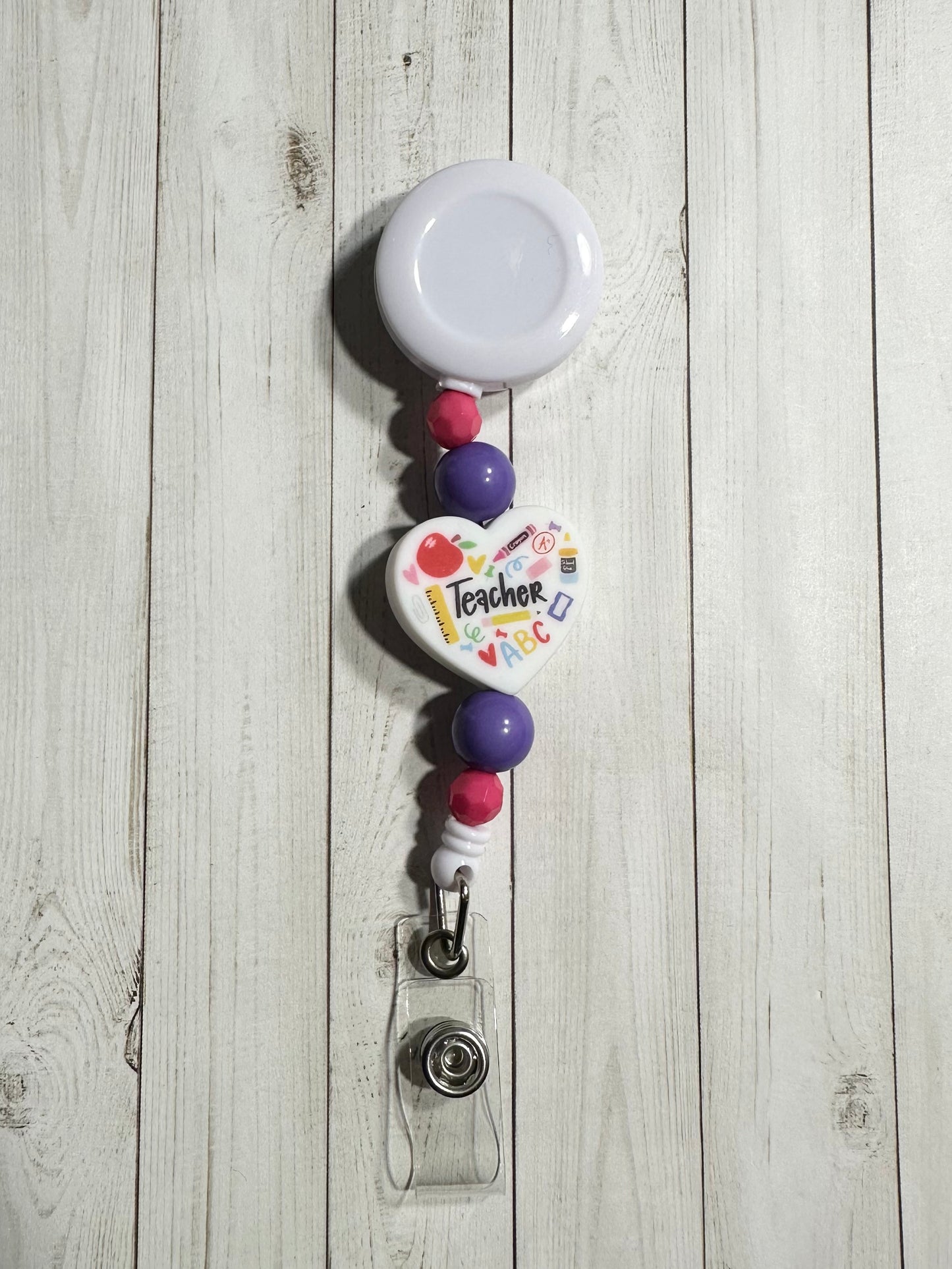 Teacher Heart Badge Reels