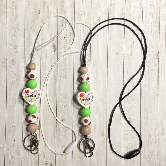 Teacher Heart Lanyard