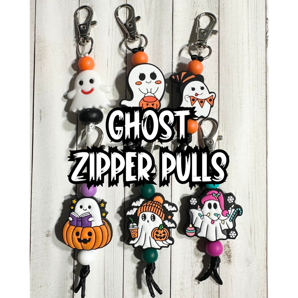 Ghost Zipper Pulls