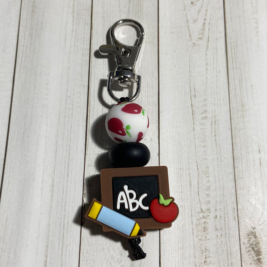 Chalkboard Teacher Zipper Pull