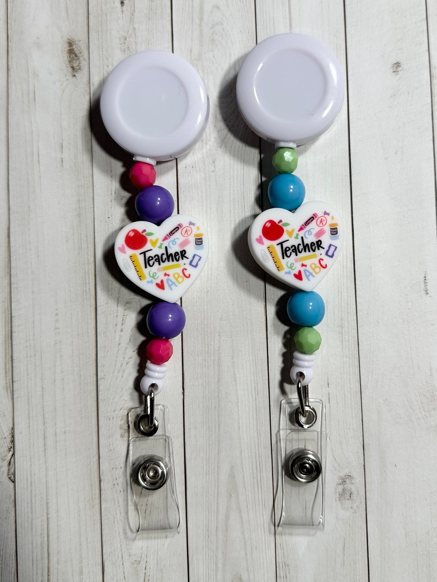 Teacher Heart Badge Reels