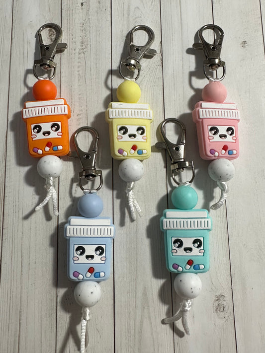 Cute Medicine Bottles Zipper Pulls