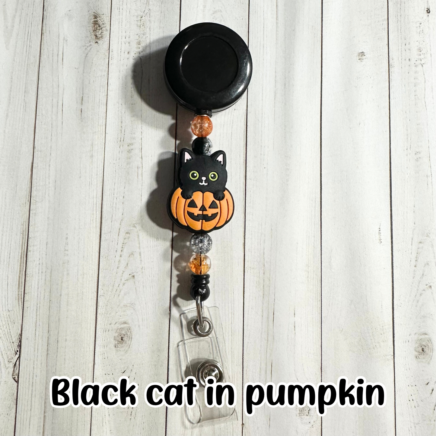 Black Cat Badge Reel