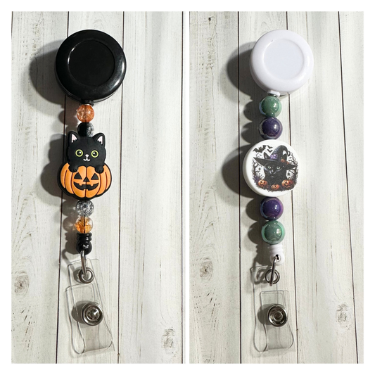 Black Cat Badge Reel