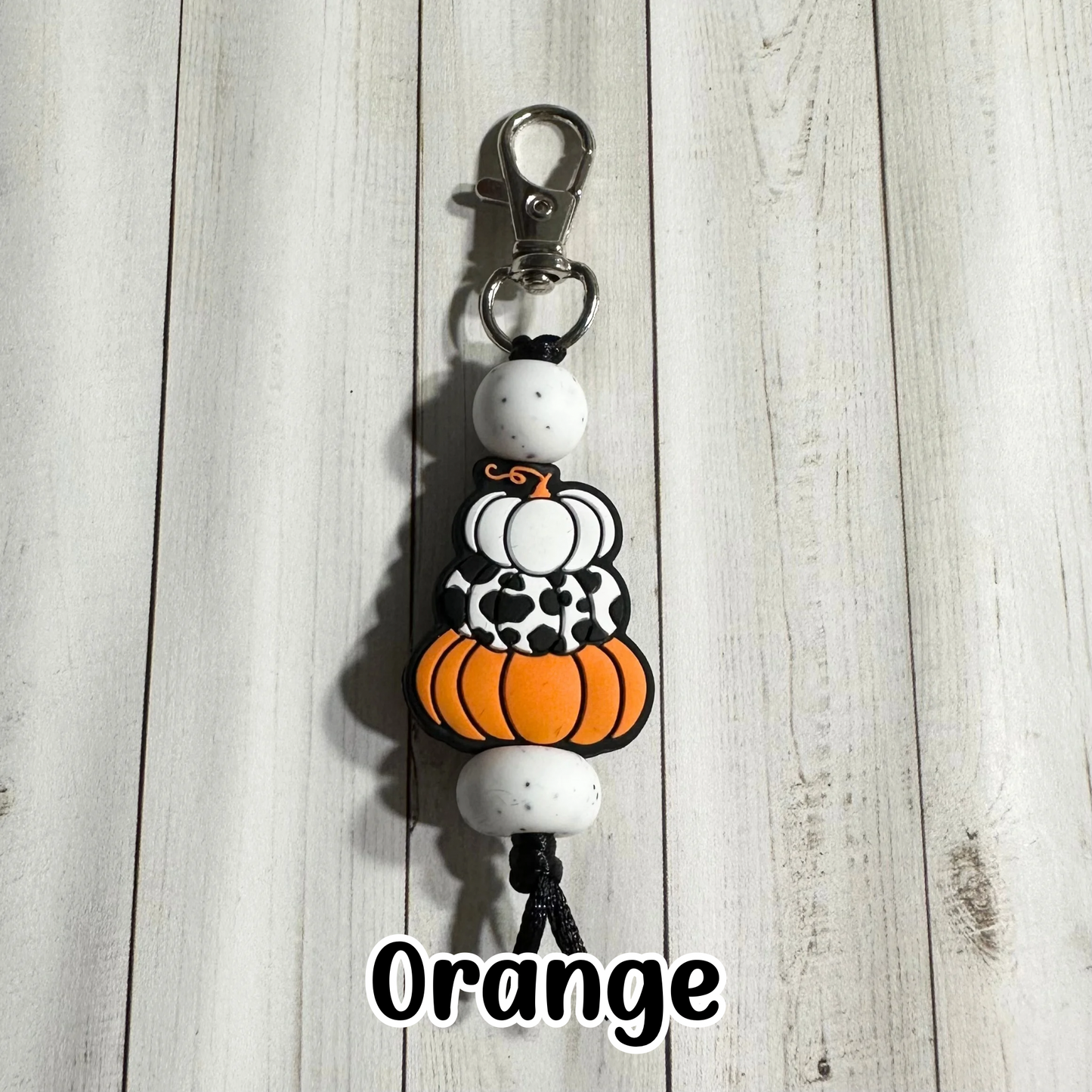 Stacked Pumpkin Zipper Pulls