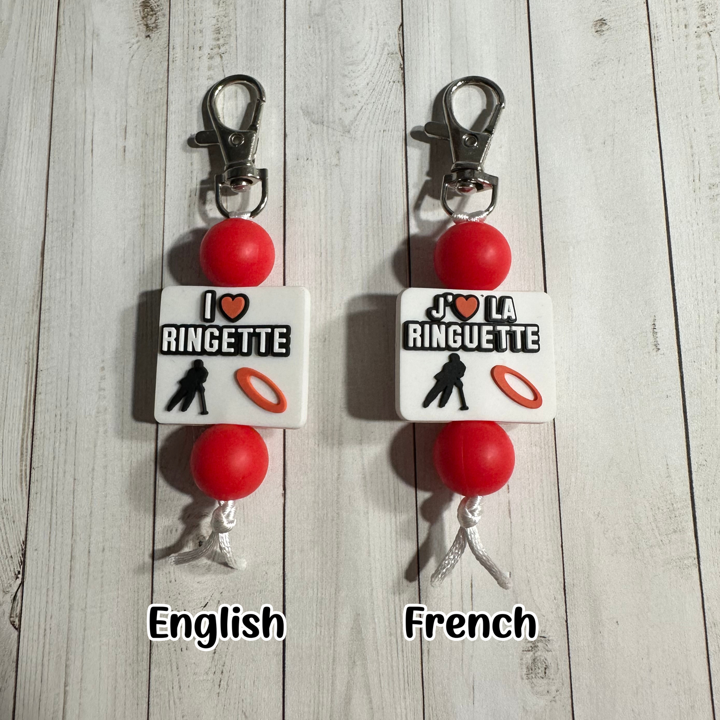 Ringette Zipper Pull