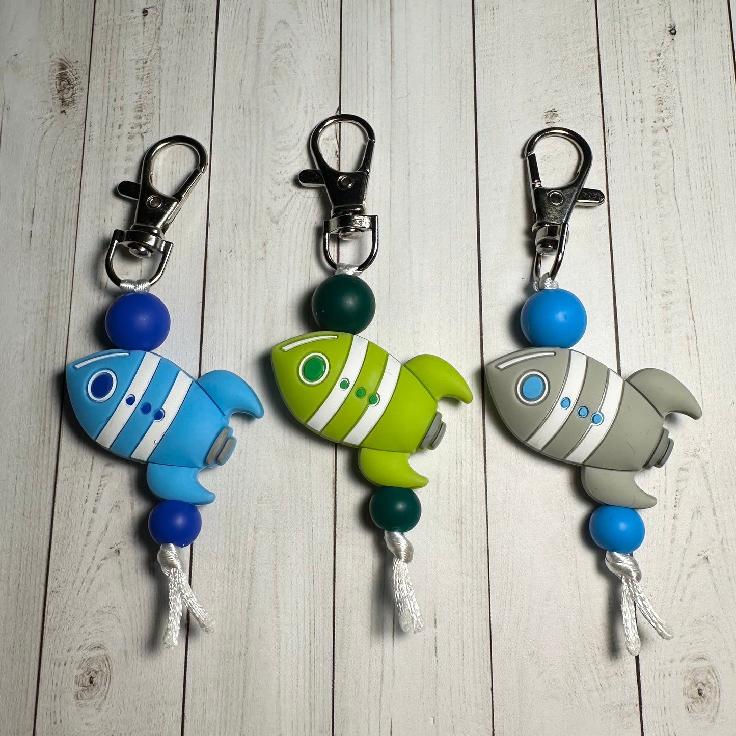 Rocket to Outer Space Zipper Pulls