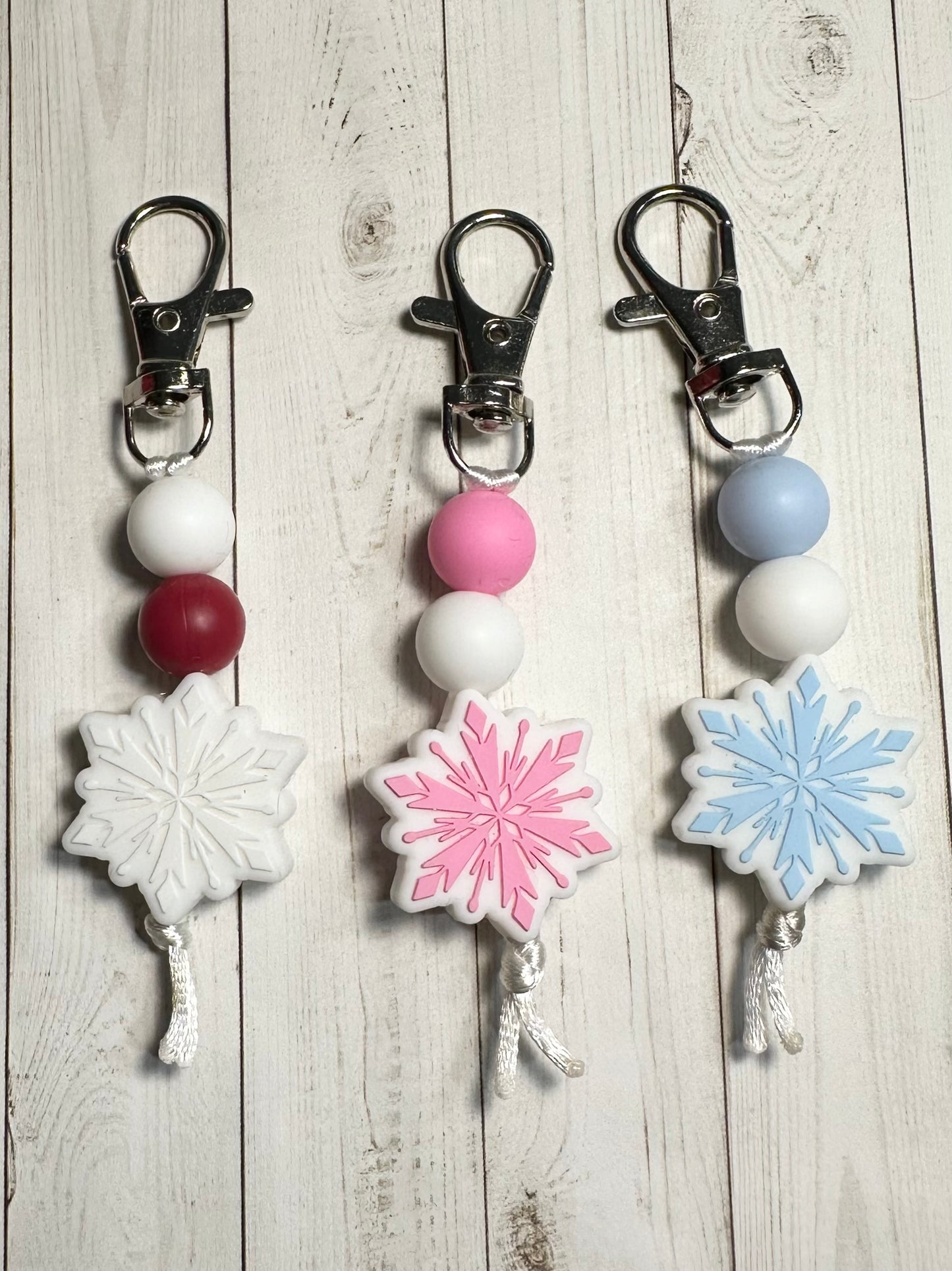 Large Snowflake Zipper Pulls