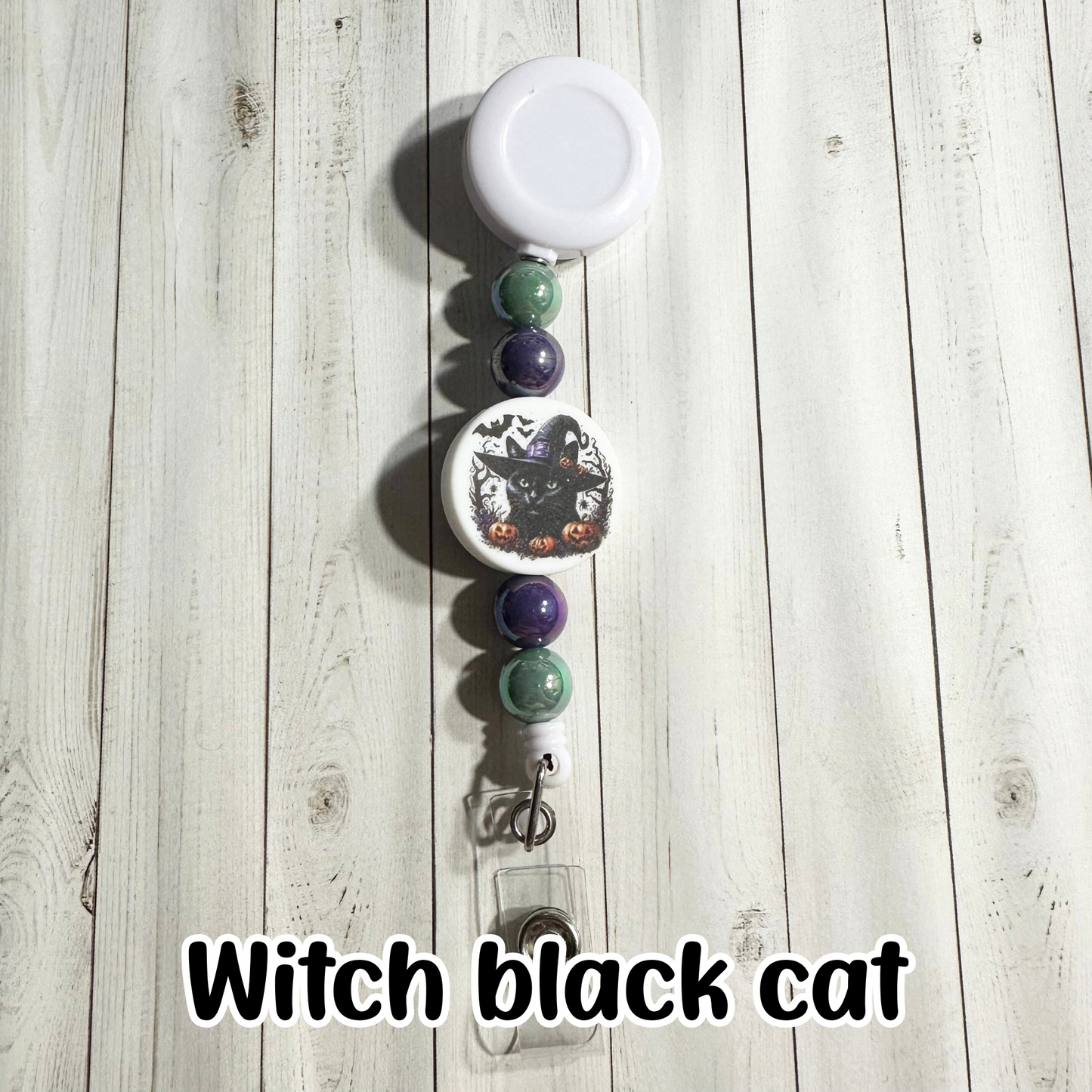 Black Cat Badge Reel
