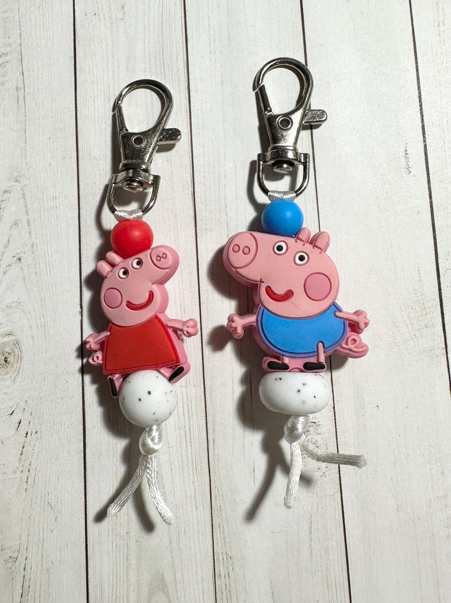 Piggy Siblings Zipper Pulls