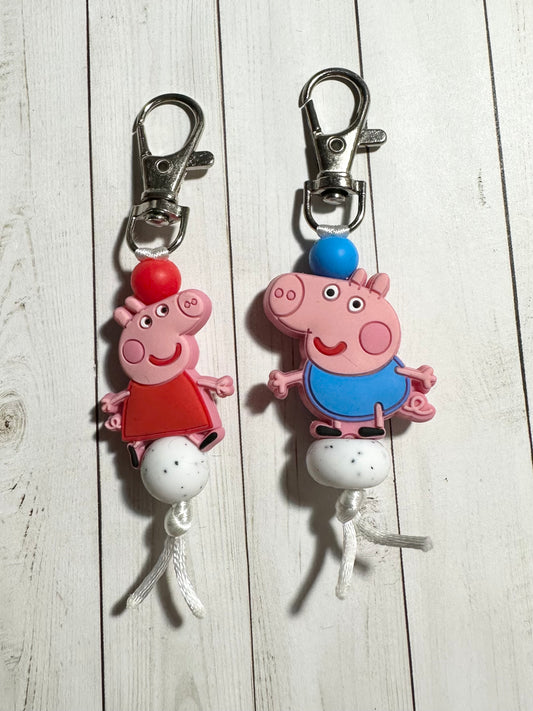 Piggy Siblings Zipper Pulls