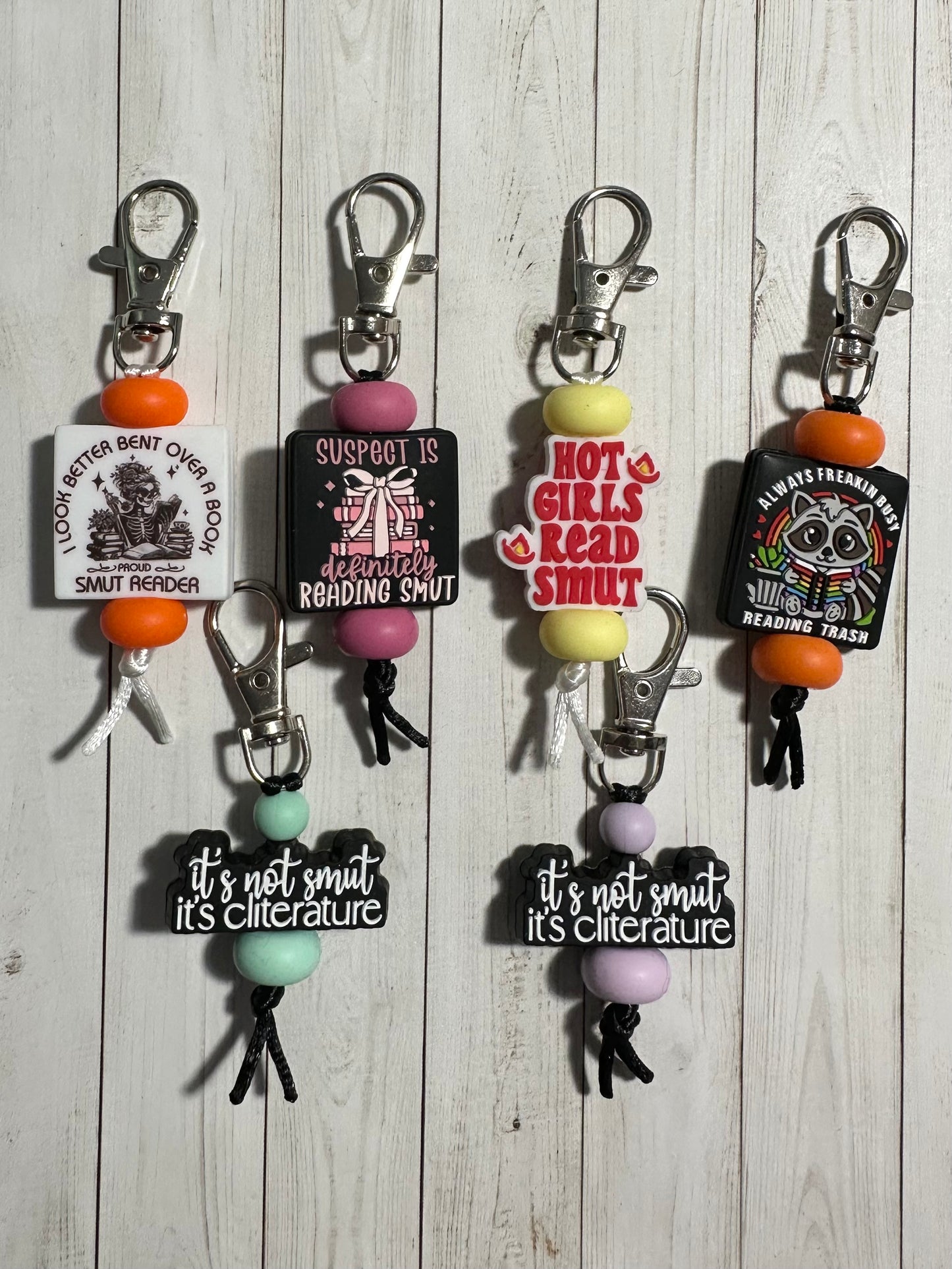 18+ Reading Zipper Pulls