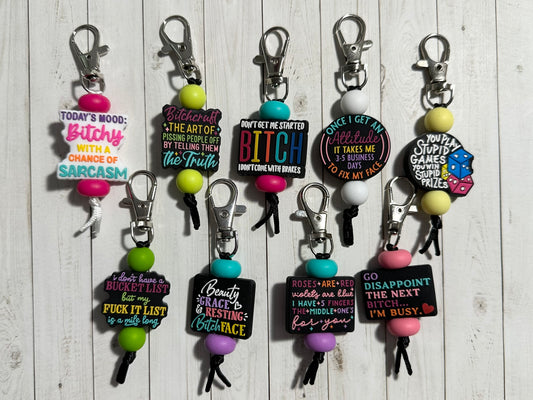 Bitch Saying Zipper Pulls