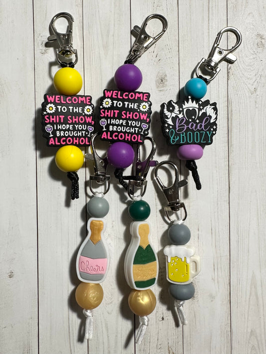 Alcohol Zipper Pulls
