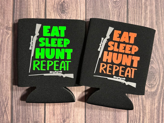 Eat Sleep Hunt Repeat Can Koozie
