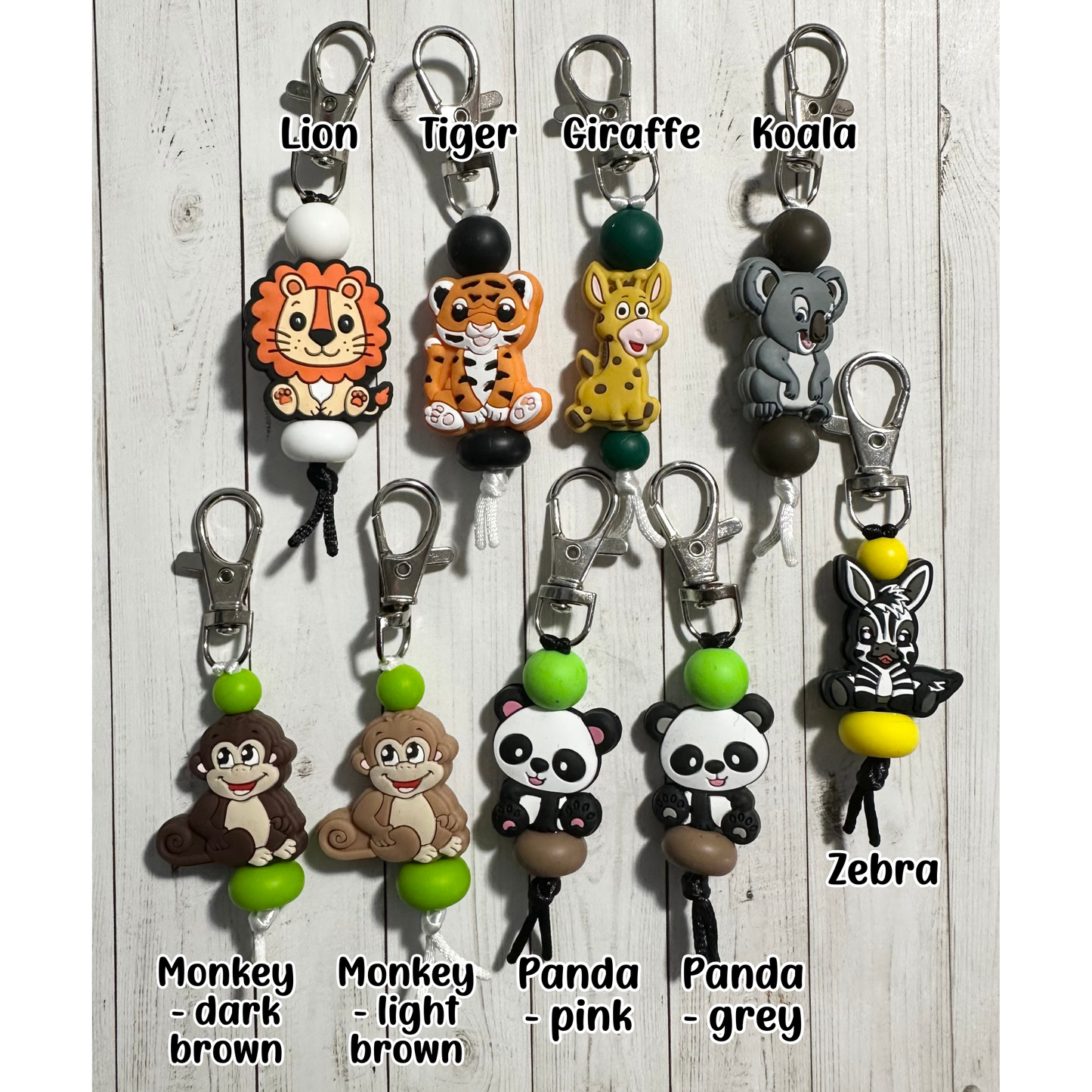 Safari Animal Zipper Pulls